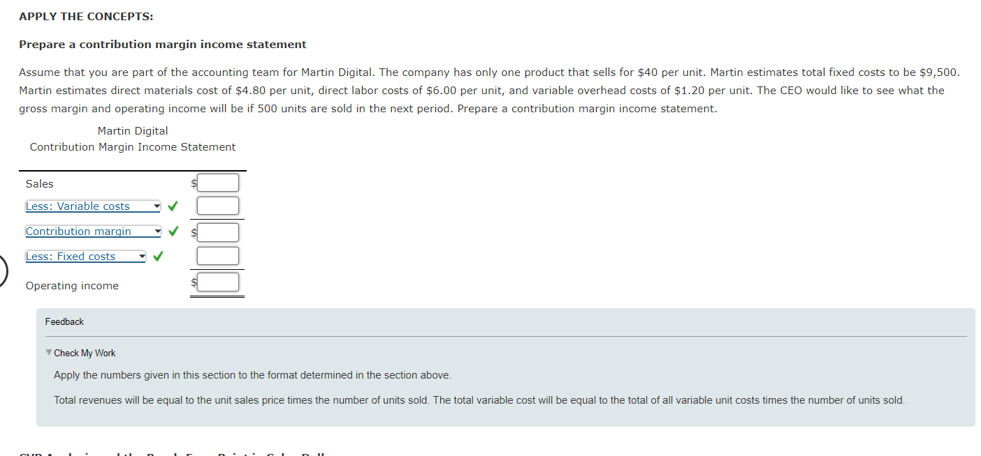you are part of the accounting team for Martin Digital. The company