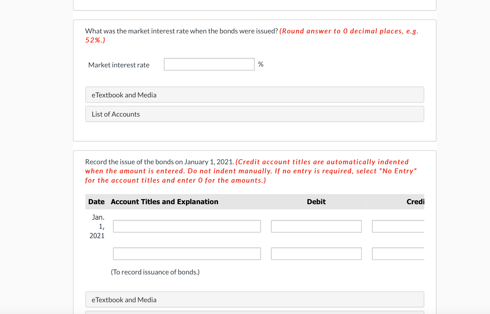 3%? Market interest rate is than 3%. eTextbook and Media List of