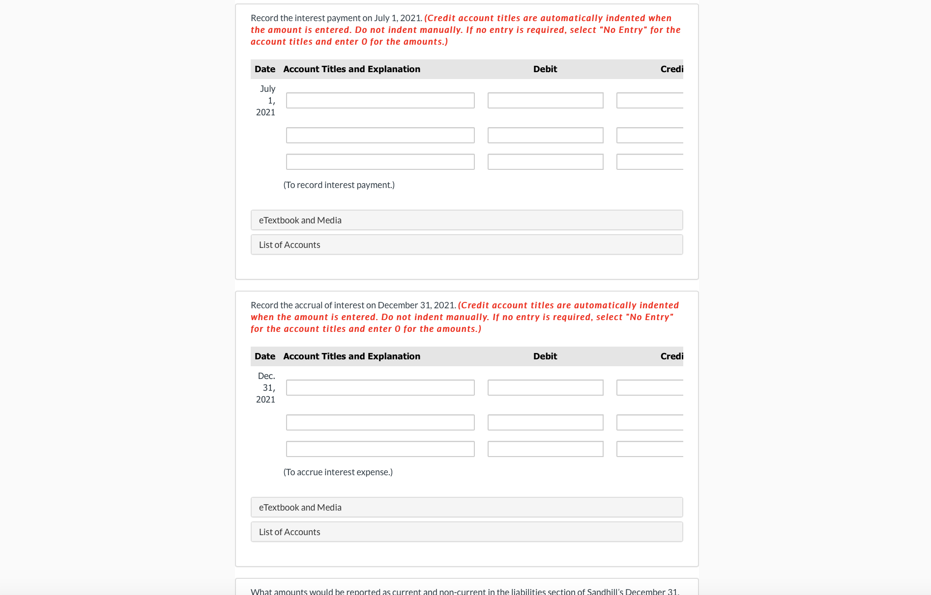 Accounts Record the issue ofthe bonds on September 1,2021. (Credit account titles