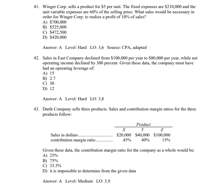safety? A) $62,500 B) $187,500 C) $100,000 D) $212,500 Answer: B Level: