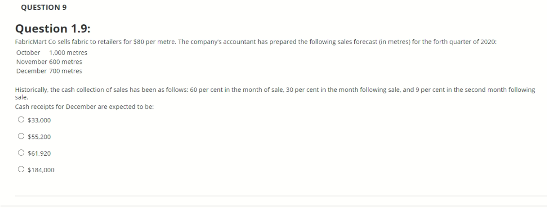 Question 1.6: Which of the following procedures is incorrect for establishing and