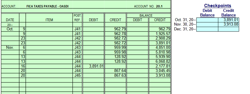 56 1,390.21 FICA Taxes Payable - OASDI 20.1 962.78 FICA Taxes Payable