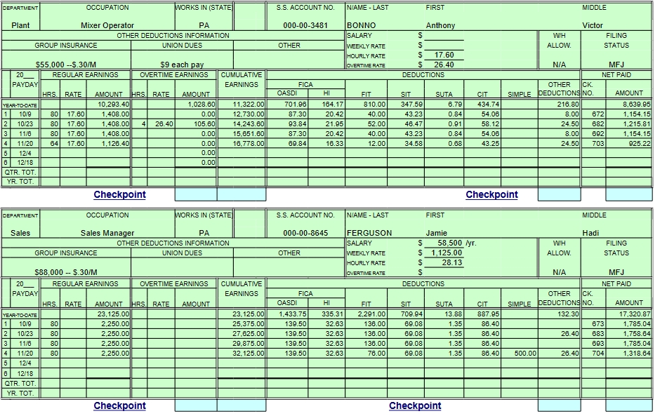 13 Payroll Cash 12 1,578.92 Cash 11 1,578.92JOURNAL Page 44 POST DATE