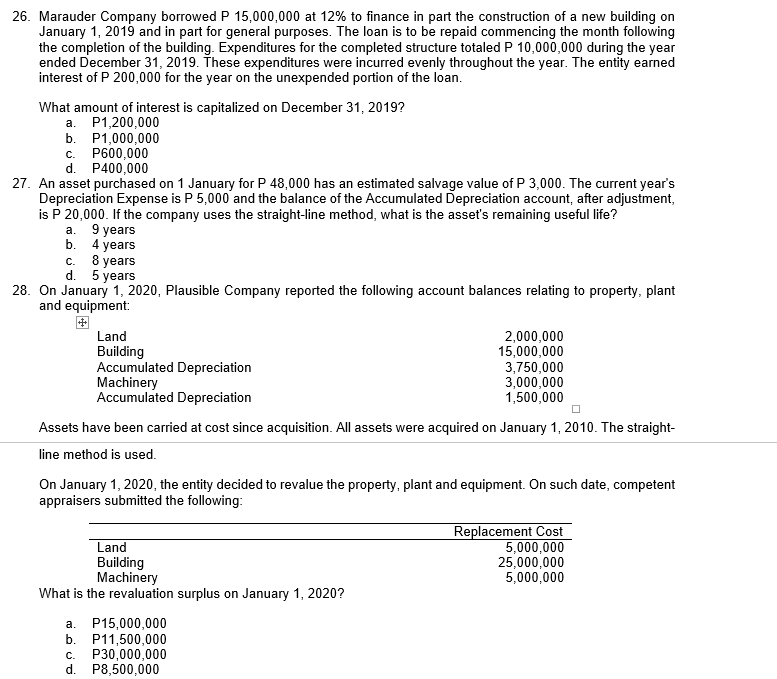 I'm having a hard time in answering. :( 26. 2?. 28. Marauder