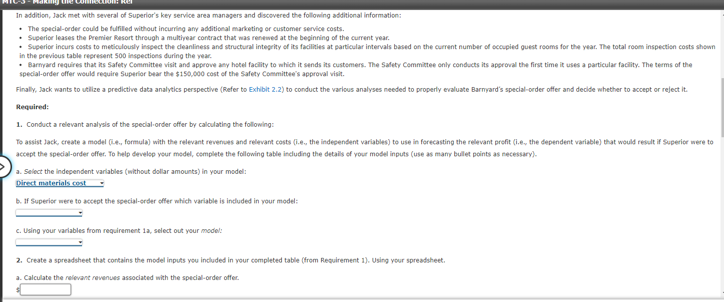 Cost-Based Pricing, Cost Behavior, and Net Present Value Analysis for Superior Stay