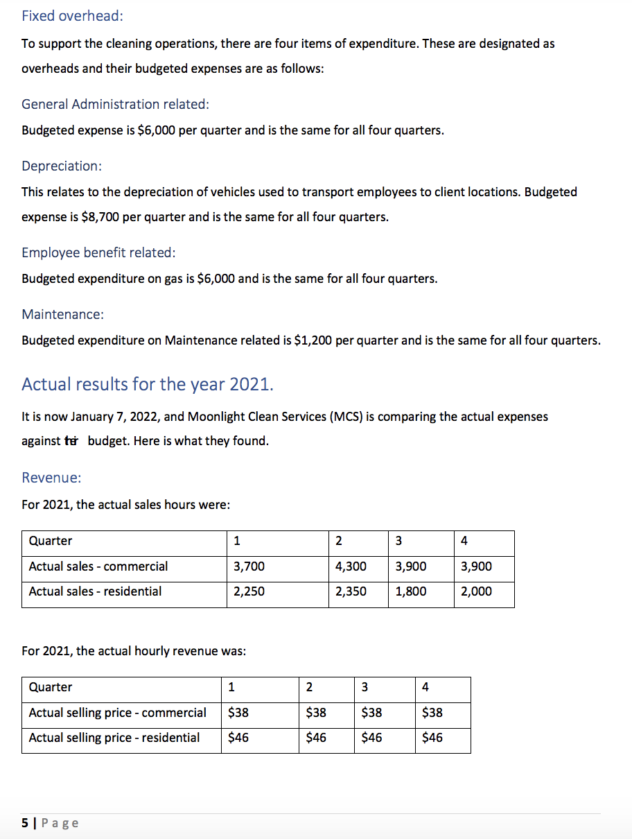 / labour hour): Commercial Commercial Residential Residential Cleaning Supply expense ( $/litre)):