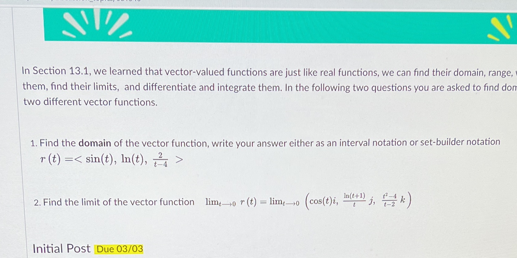 In Section 13.1, we learned that vector-valued functions are just like