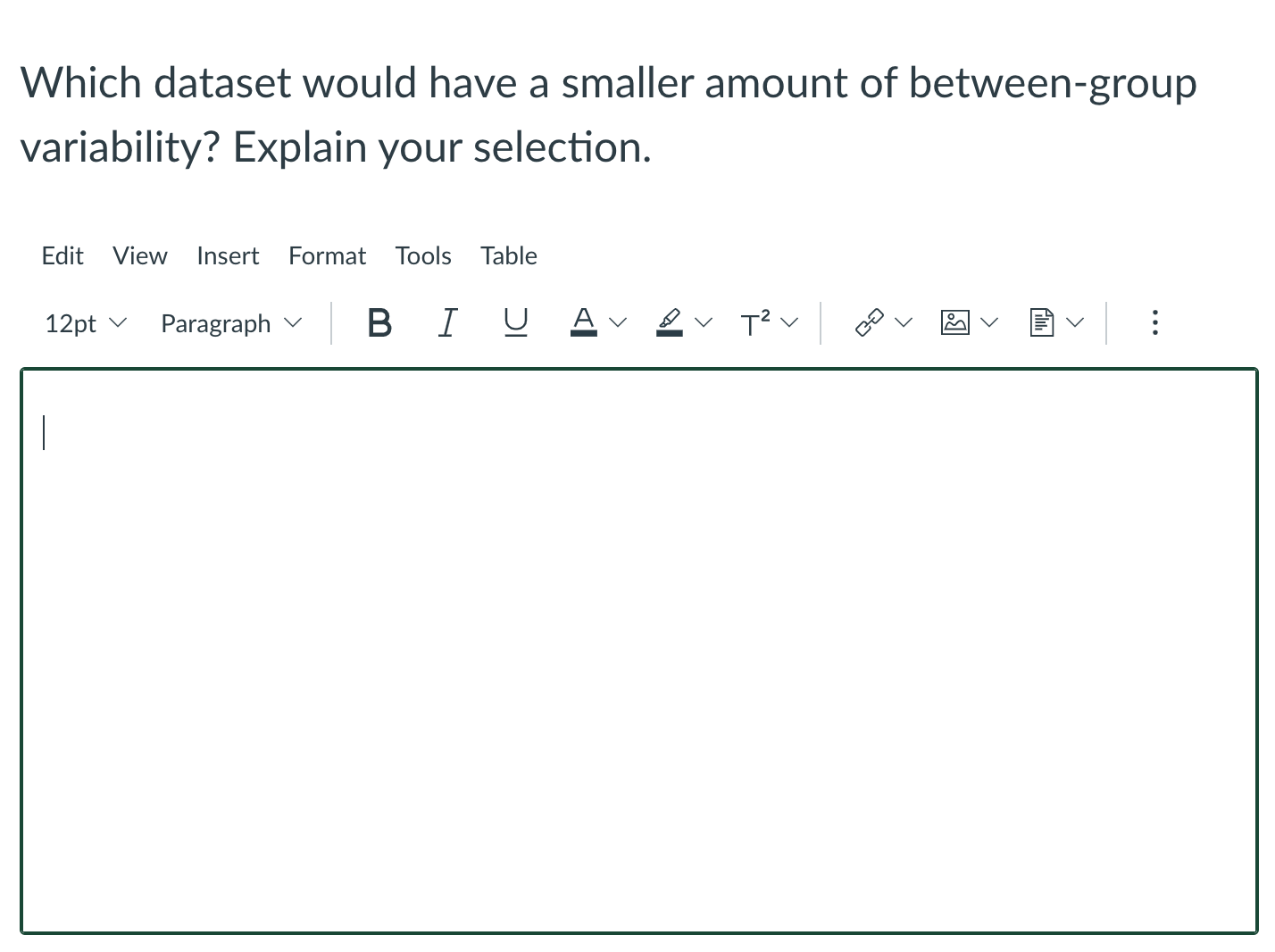 used to determine if the population means are the same in the