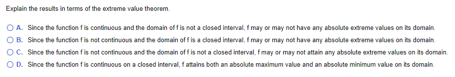 Determine from the given graph wh ether the function has any 1;
