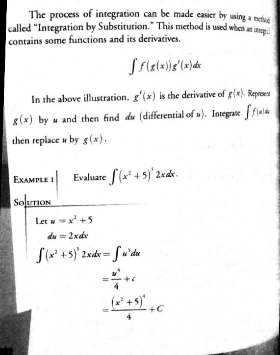  The process of integration can be made easier by using a