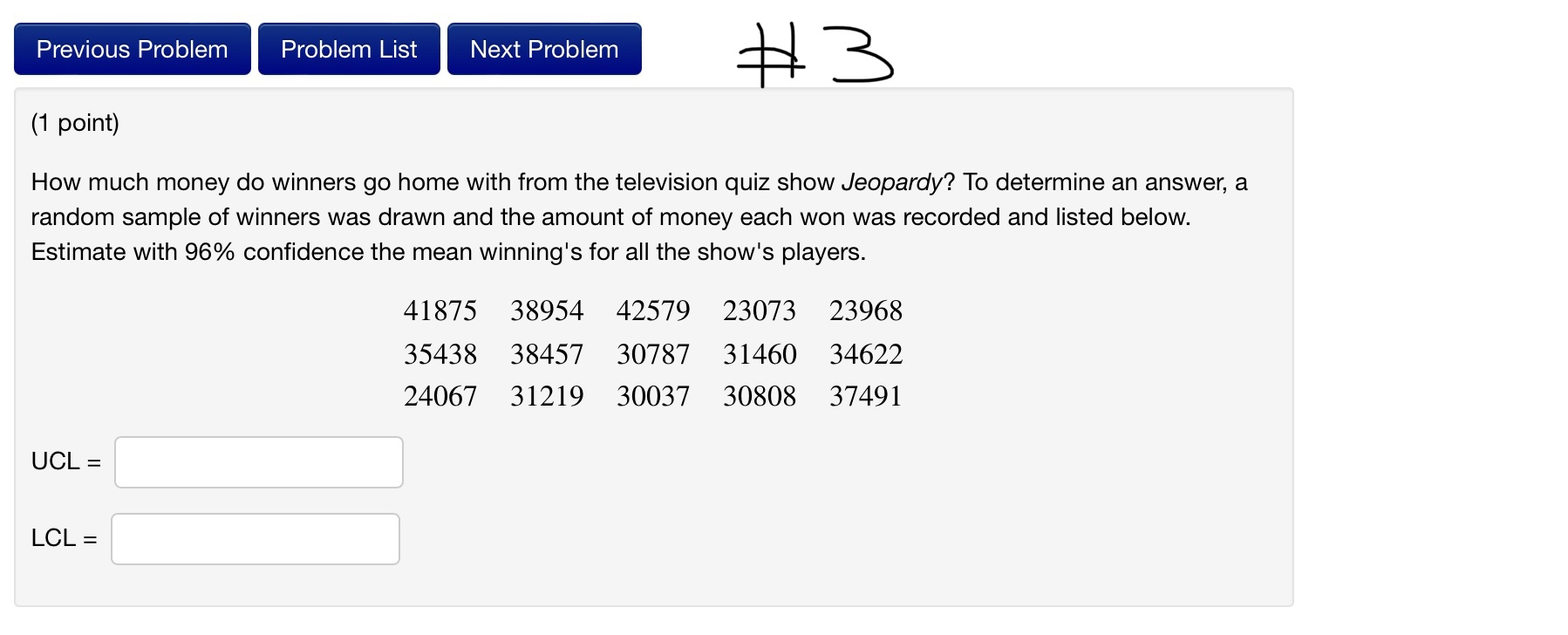 the population mean that extends no further than 1 minutes from the