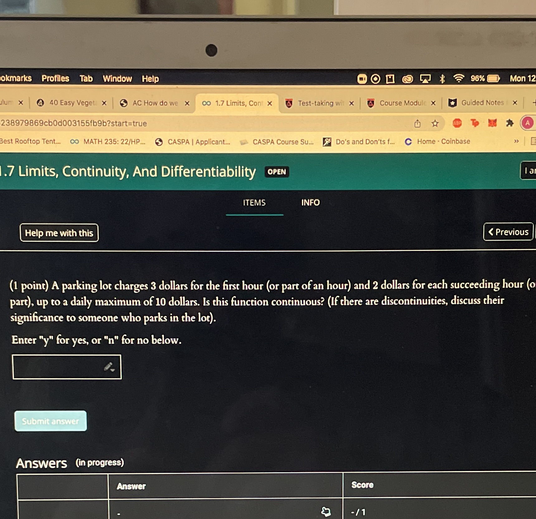 okmarks Profiles Tab Window Help $ 7 96% Mon 12 lum