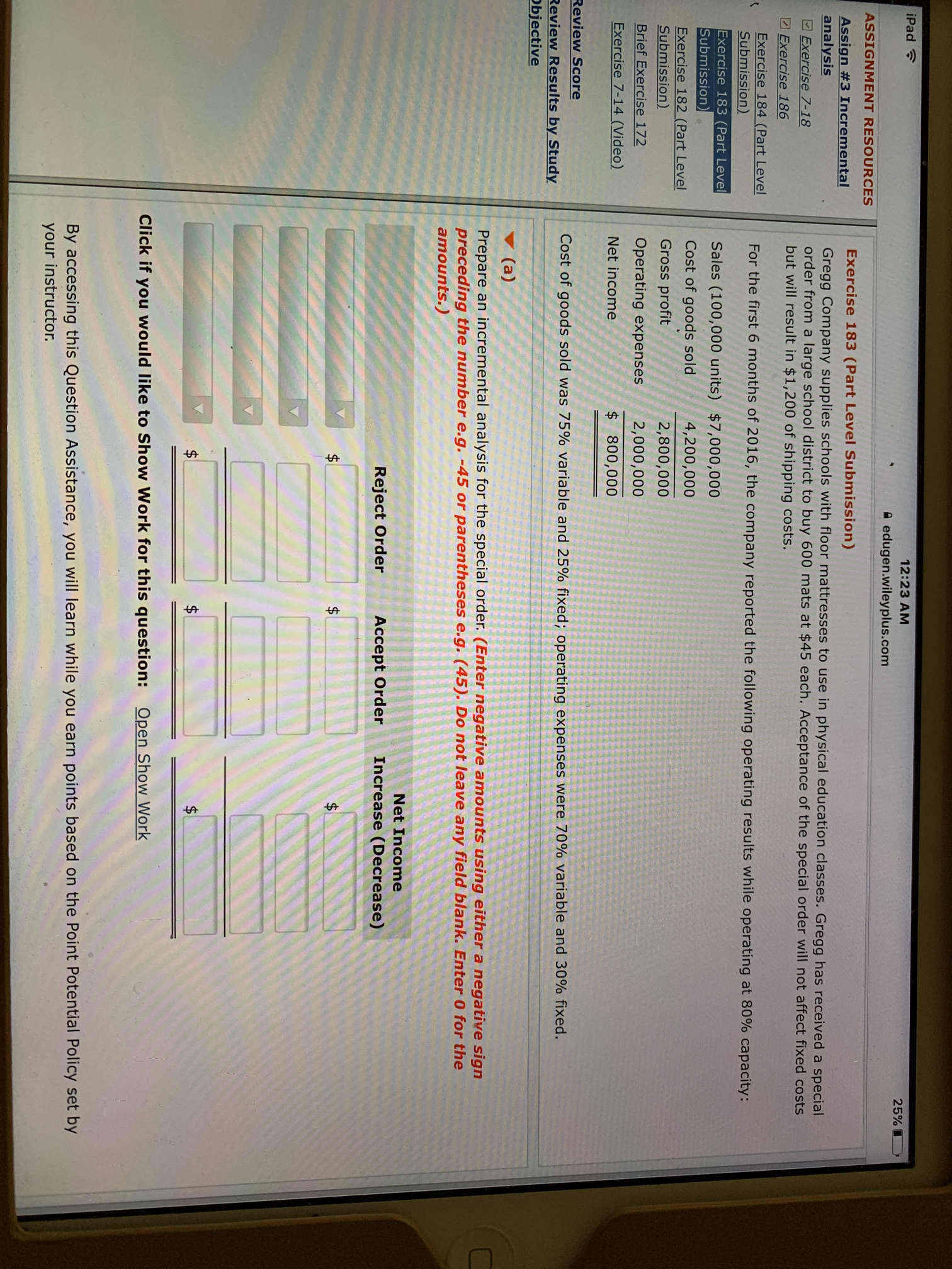  iPad ? 12:23 AM 25% A edugen.wileyplus.com ASSIGNMENT RESOURCES Assign #3