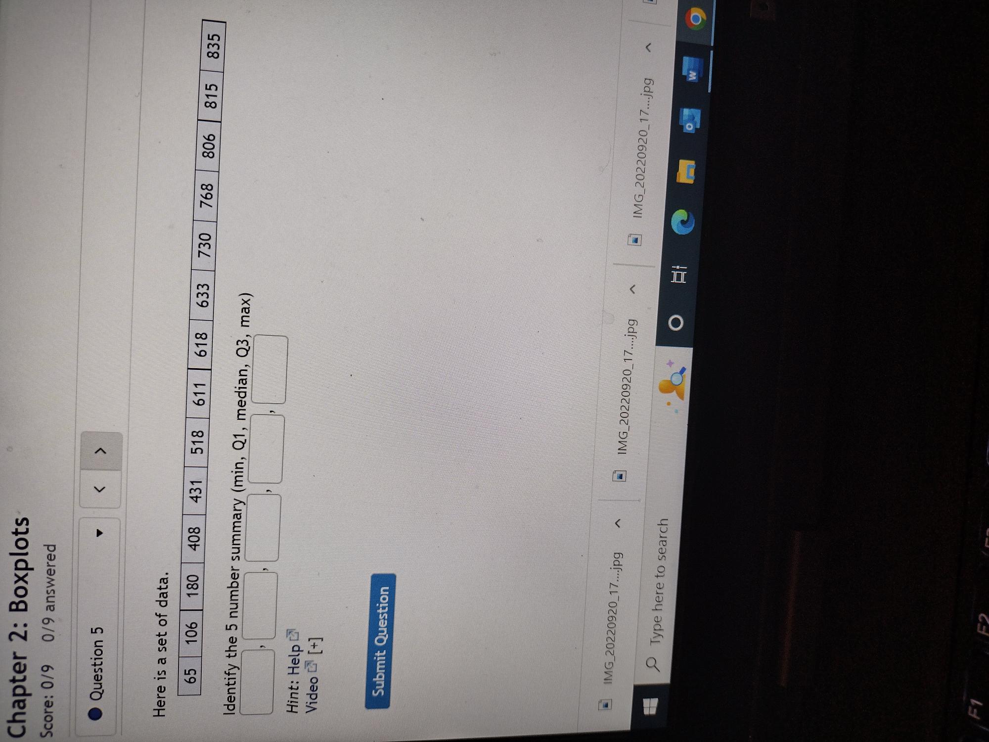 7 8 51058 8 8 6/46 Min = Q1 = Med =