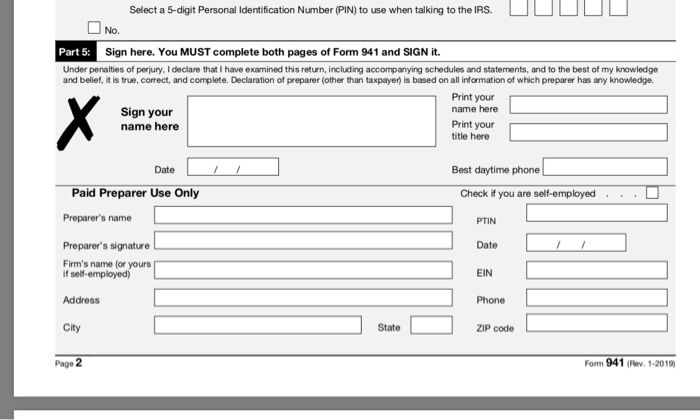 Prepare Form 941 including Schedule B for the second quarter of