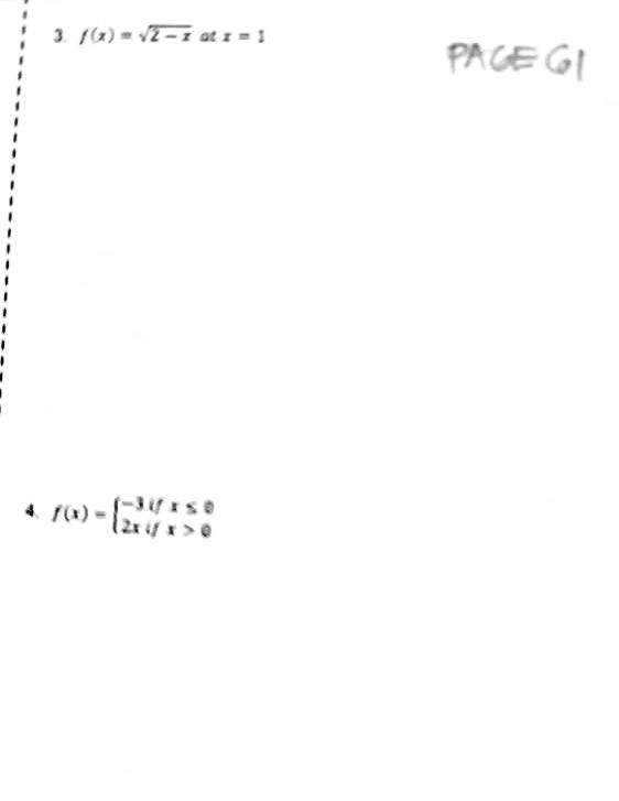  \f5. f(x) = 2x2 - x + 6 for all values