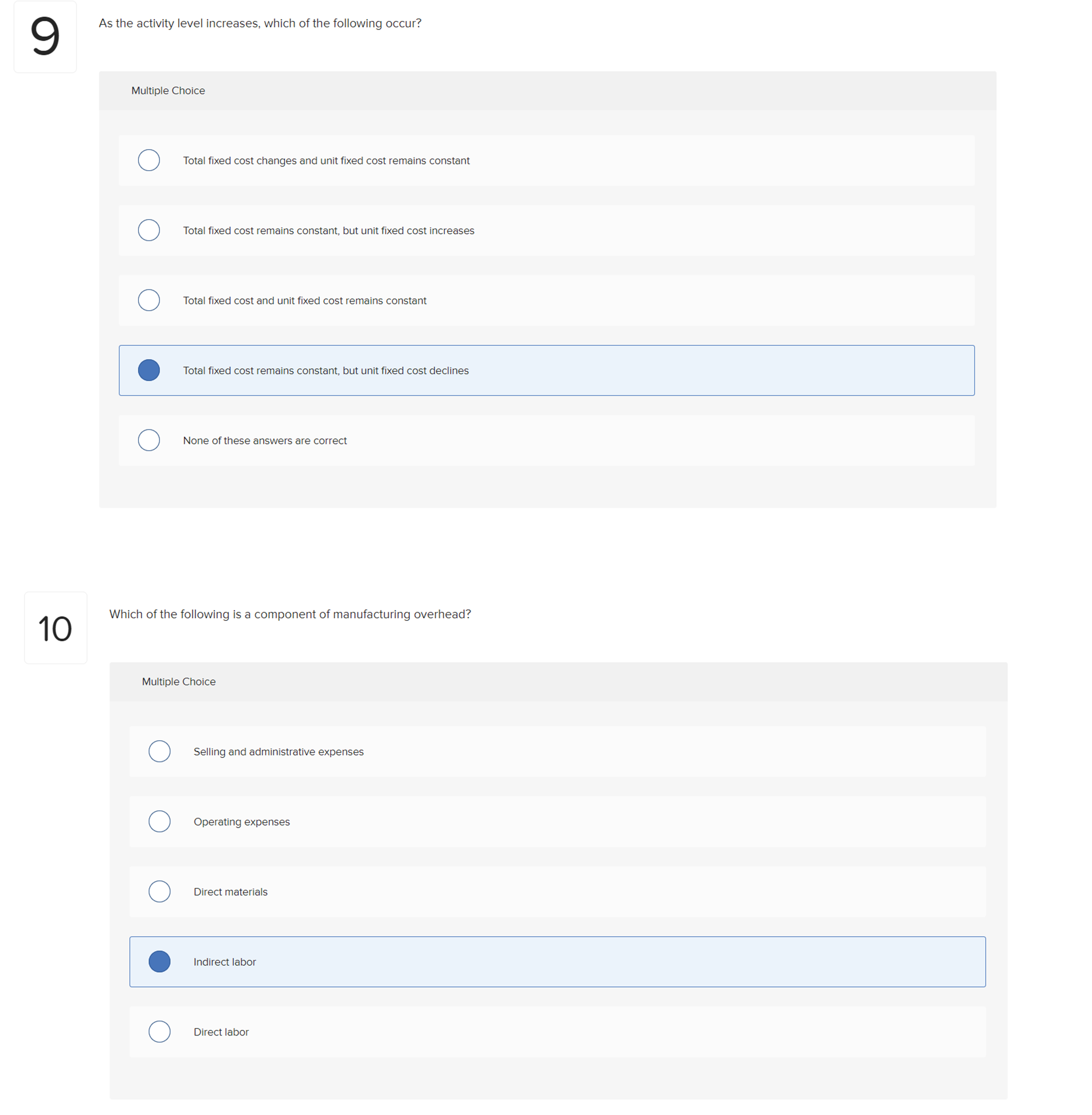 Choice O Utilities Expense Electricity Expense Direct Materials Manufacturing Overhead None ofthese