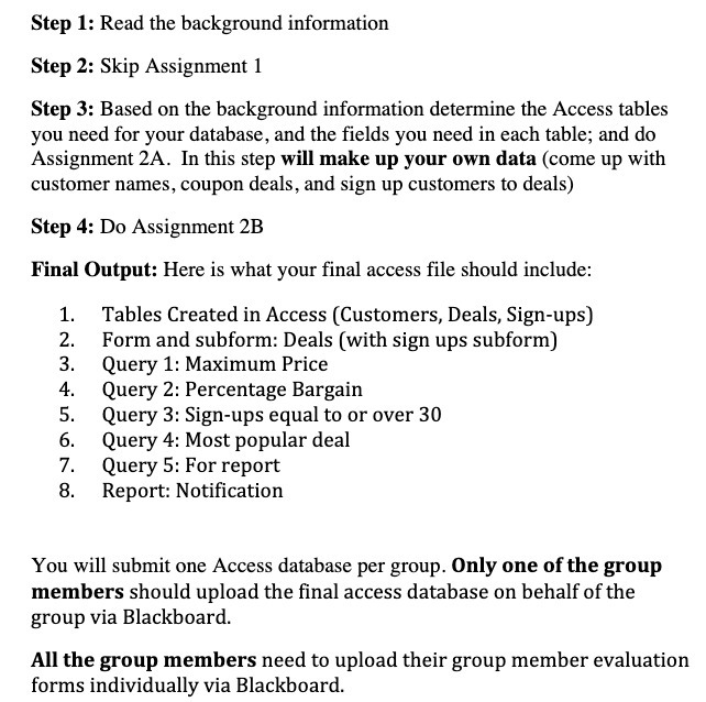  Step 1: Read the background information Step 2: Skip Assignment 1