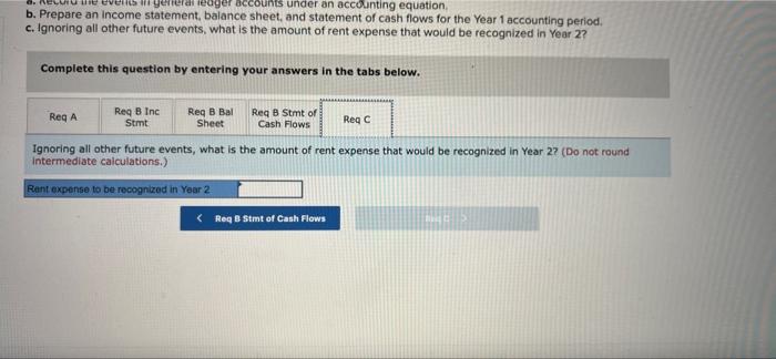 Based on this information alone: a. Record the events in general ledger