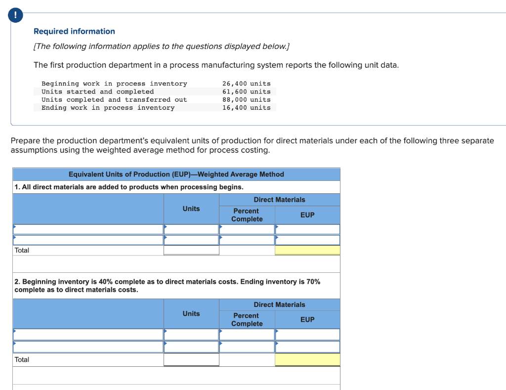  ! Required information (The following information applies to the questions displayed