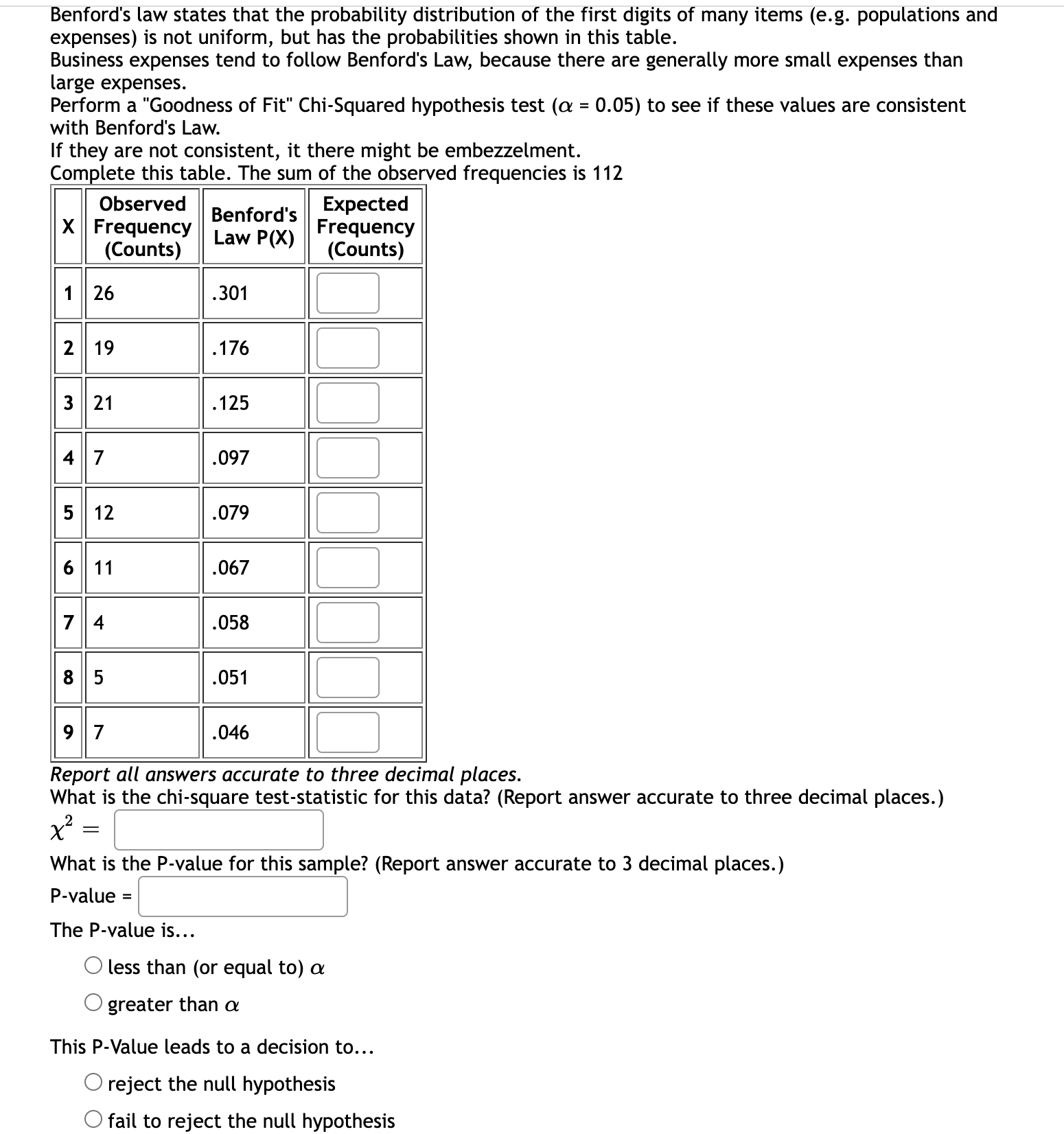 dependent? Test at the 7% level. what an infant is fed _