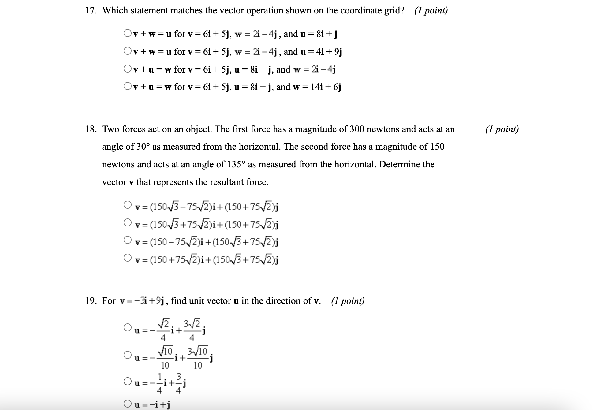 if the vectors are orthogonal. If they are (I point) not orthogonal,