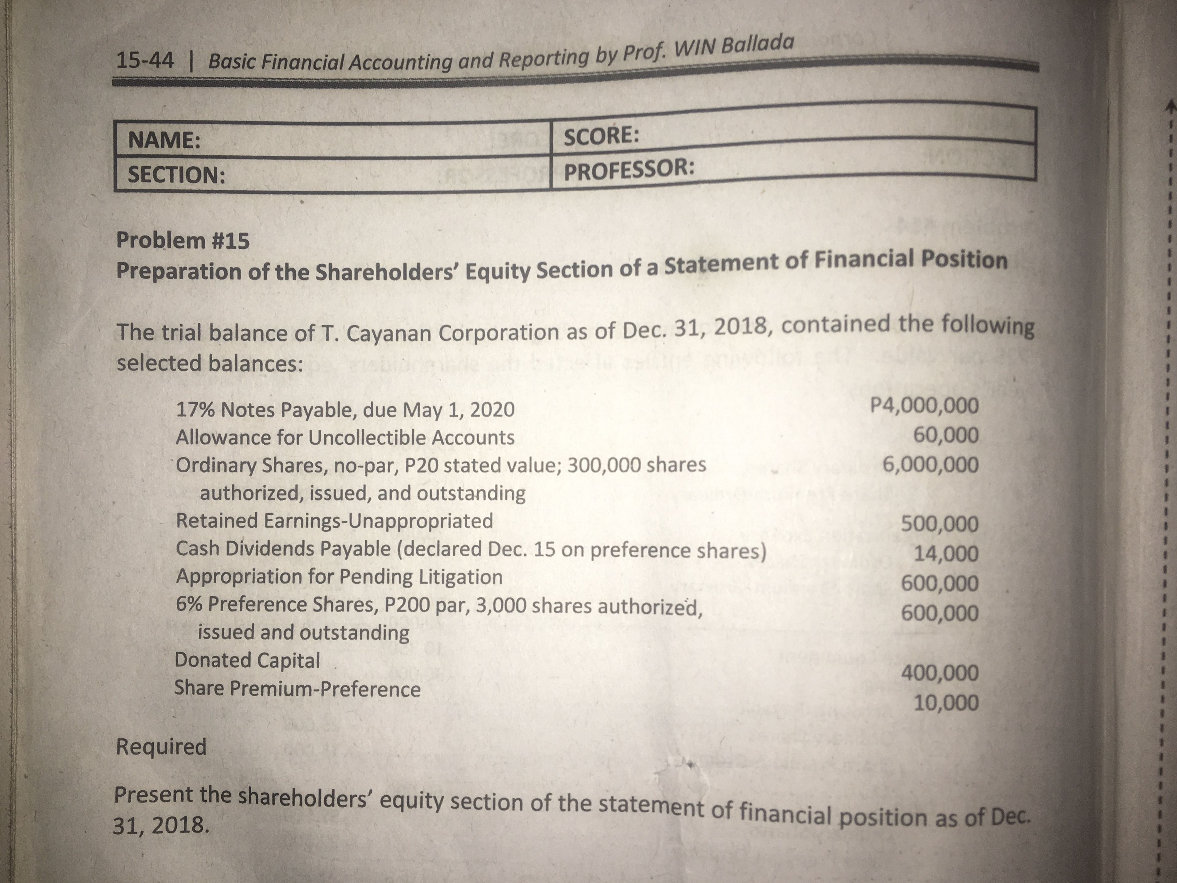 It will really help me alot :) \f15-44 | Basic Financial Accounting
