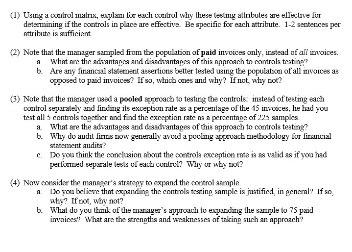 Love Auditing LLP, you've been asked by the manager of the engagement