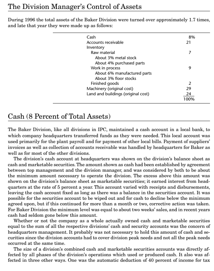 Please help me to resolve problem:Case 7-6 Industrial Products Corporation In 1996