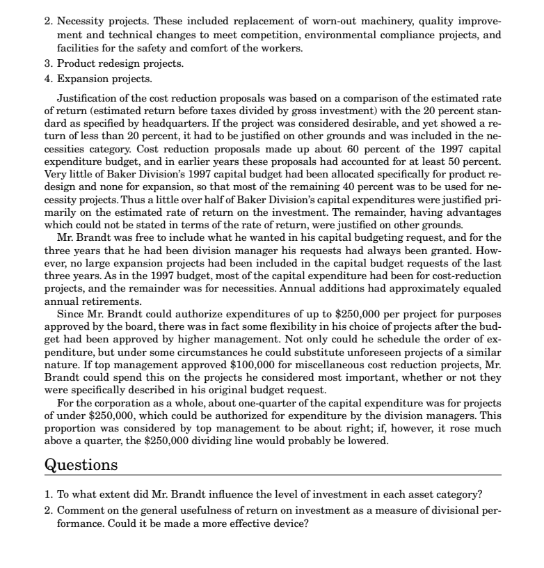 its own balance sheet and income statement. The company made extensive use