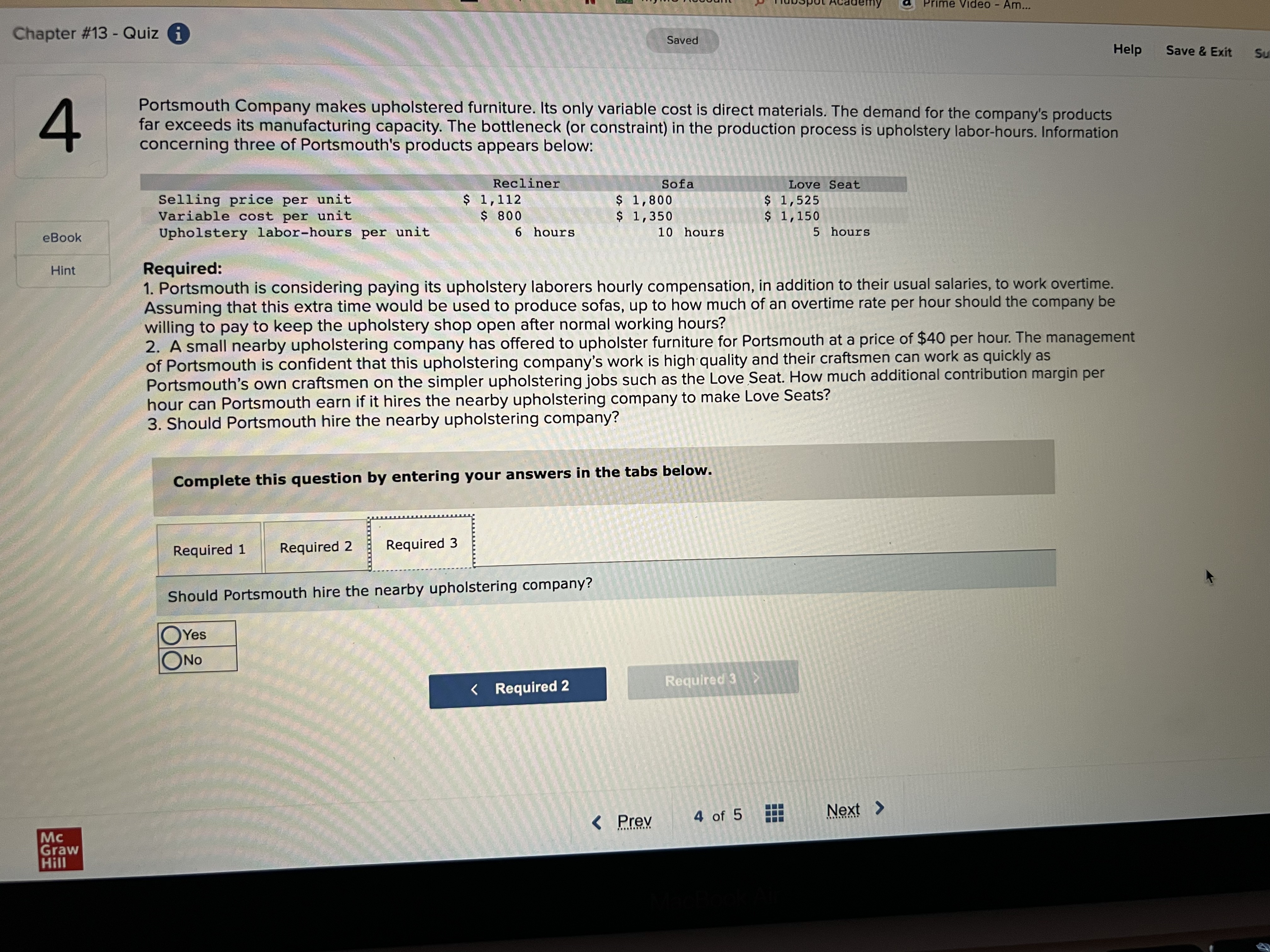 materials. The demand for the company's products far exceeds its manufacturing capacity.