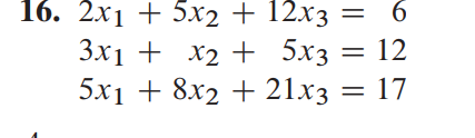 use elementary row operations to transform each augmented coefficient matrix to echelon