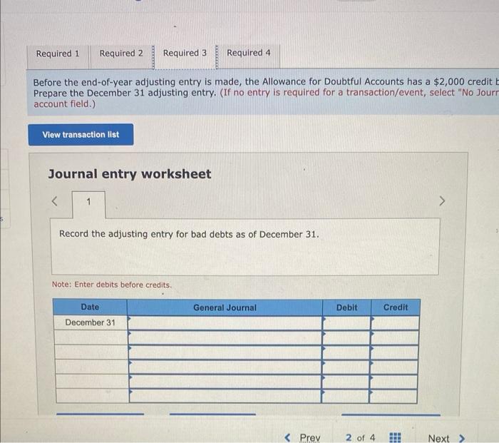 of those sales would be uncollectible. Required: 1. Prepare the Novembor adjusting