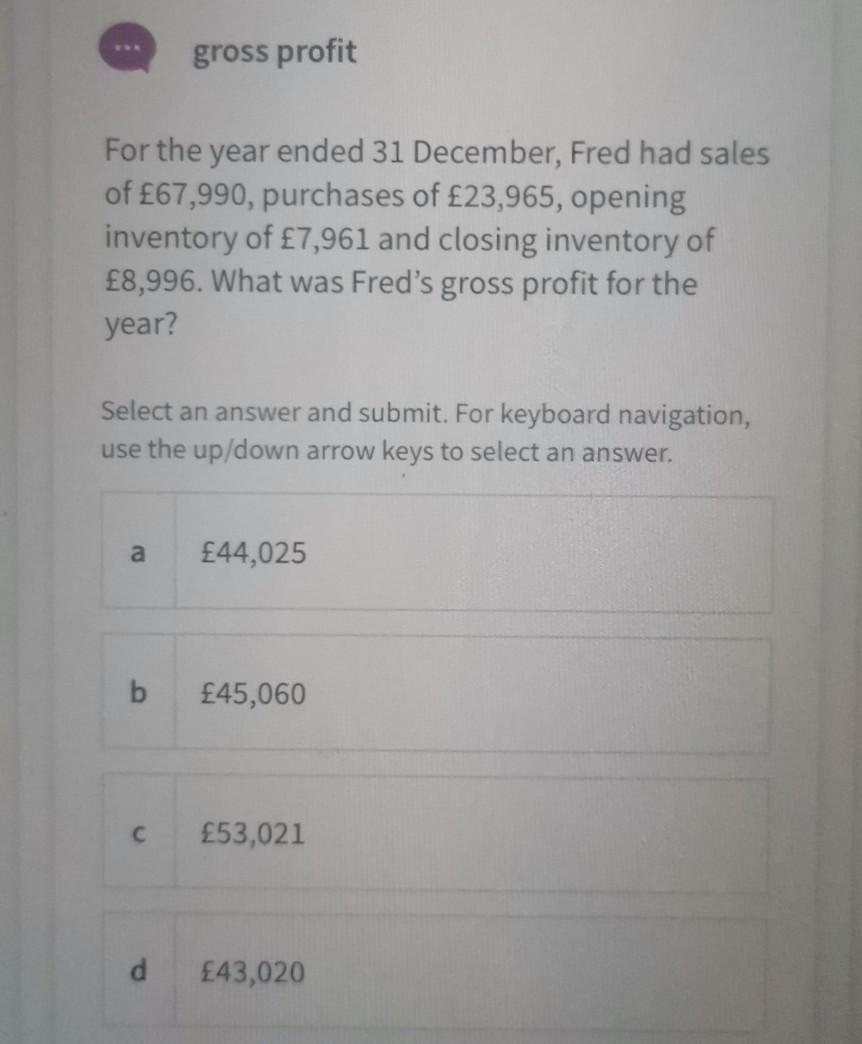 up/down arrow keys to select an answer. a Ordinary share capital plus
