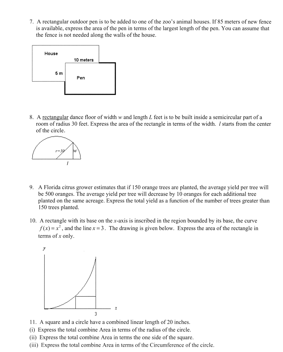 not given use appropriate variables and declare their representation. Do not solve.