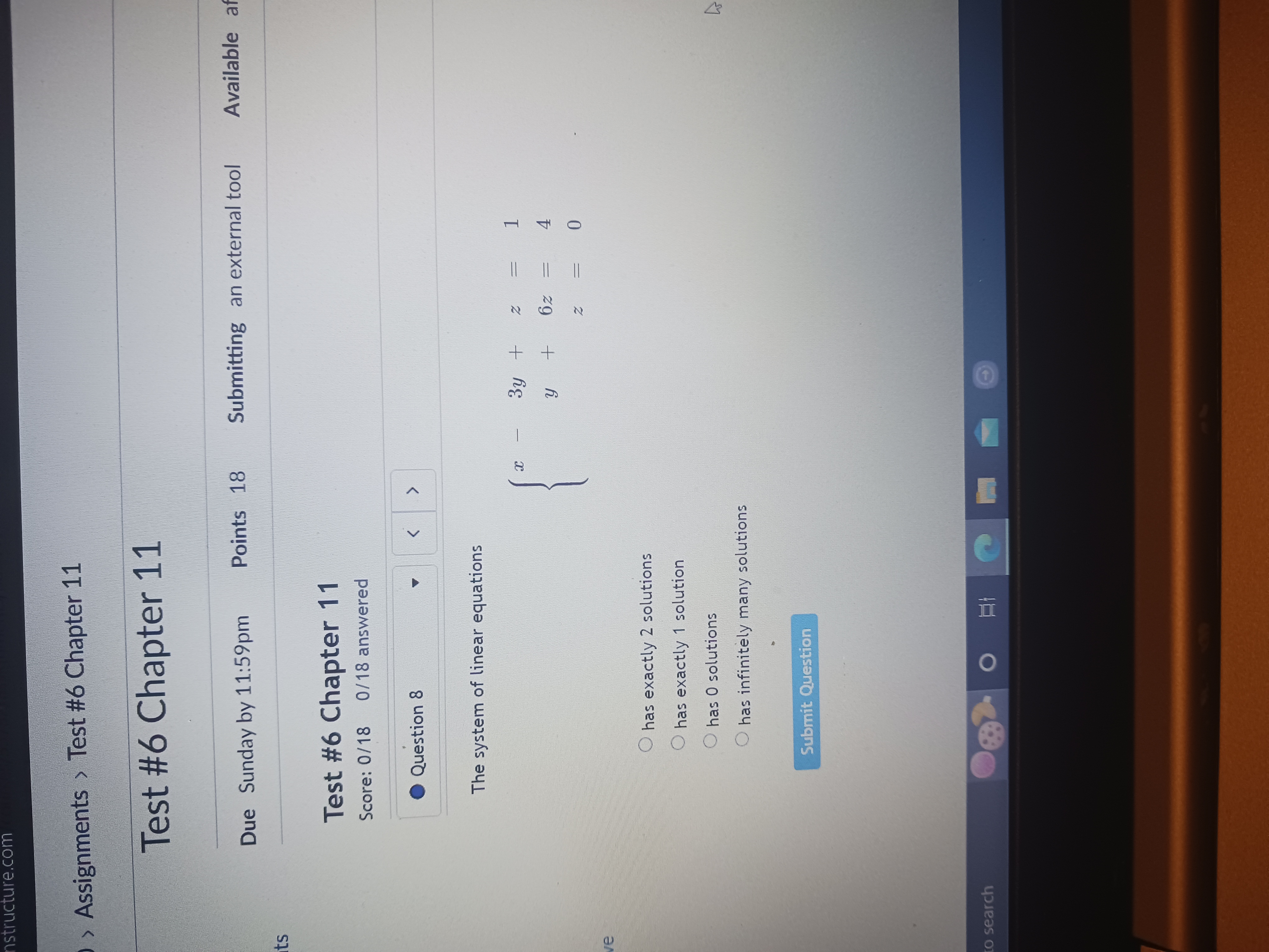 nstructure.com Assignments > Test #6 Chapter 11 Test #6 Chapter 11