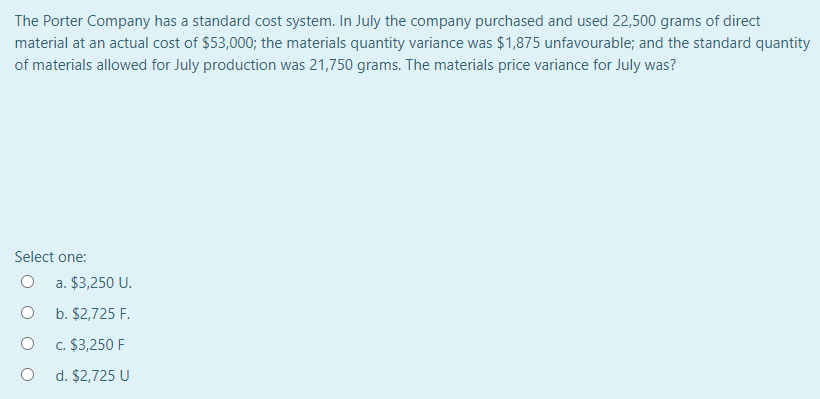 one: O the actual output in units multiplied by the standard output