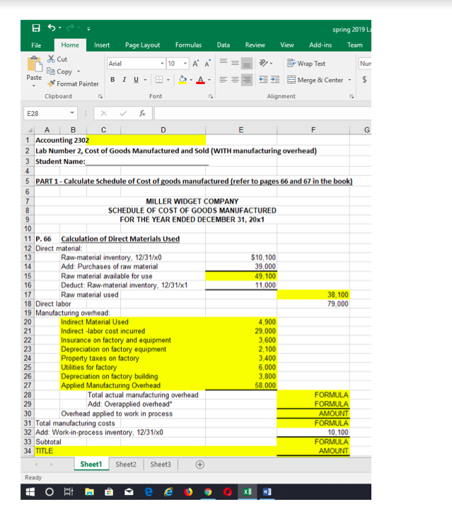Manufacturing overhead part.The 8 things that goes in the "Title" area. I