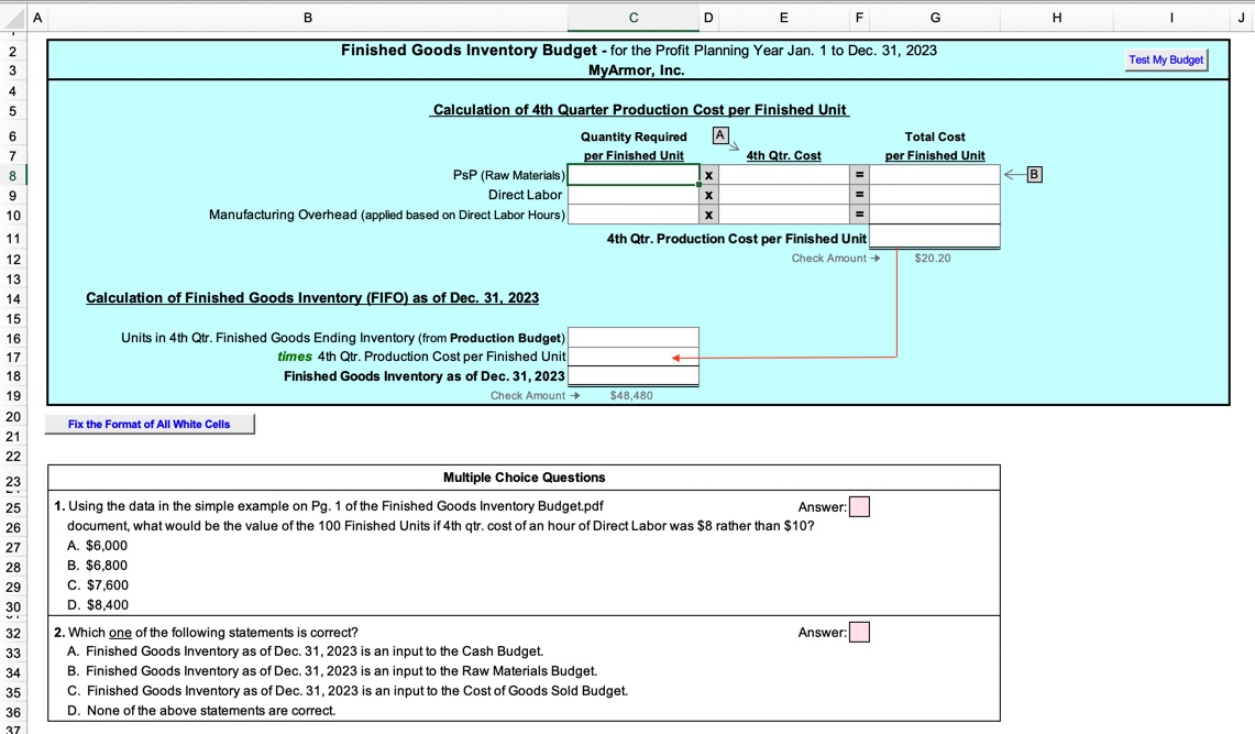 identify every Excel tab/page in capital letters to help keep things organized.1,