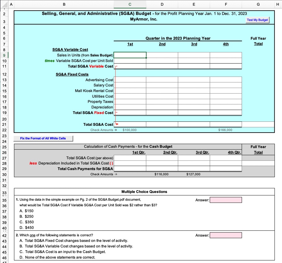 Year 1st 2nd 3rd 4th Total Total Direct Labor Hours (from Direct