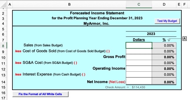 + $268,880 Calculation of Cash Payments for Manufacturing Overhead - for the