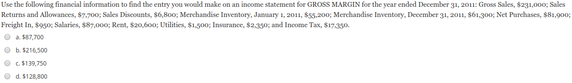 Please help me solve this problem. Use the following financial information to