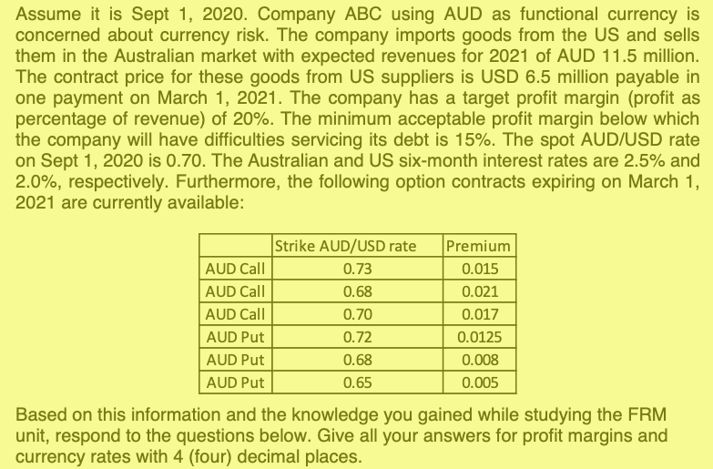 The data is provided below followed by questions which I hope that