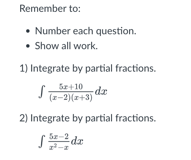 Evaluate: J dx xinx 2) Evaluate: Sxe adx 3) Evaluate: fe sin