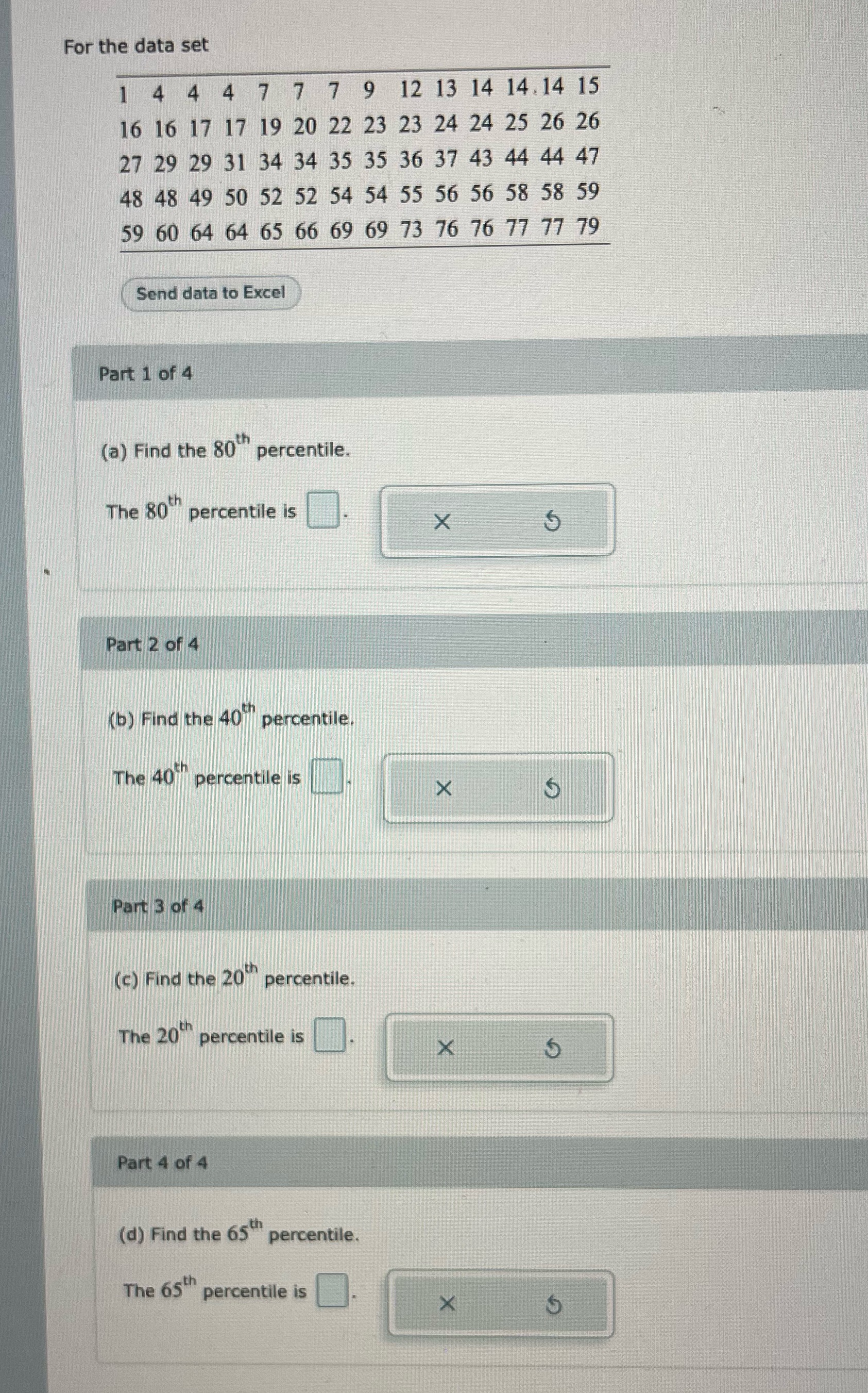 Help please! For the data set 1 4 4 4 7 7