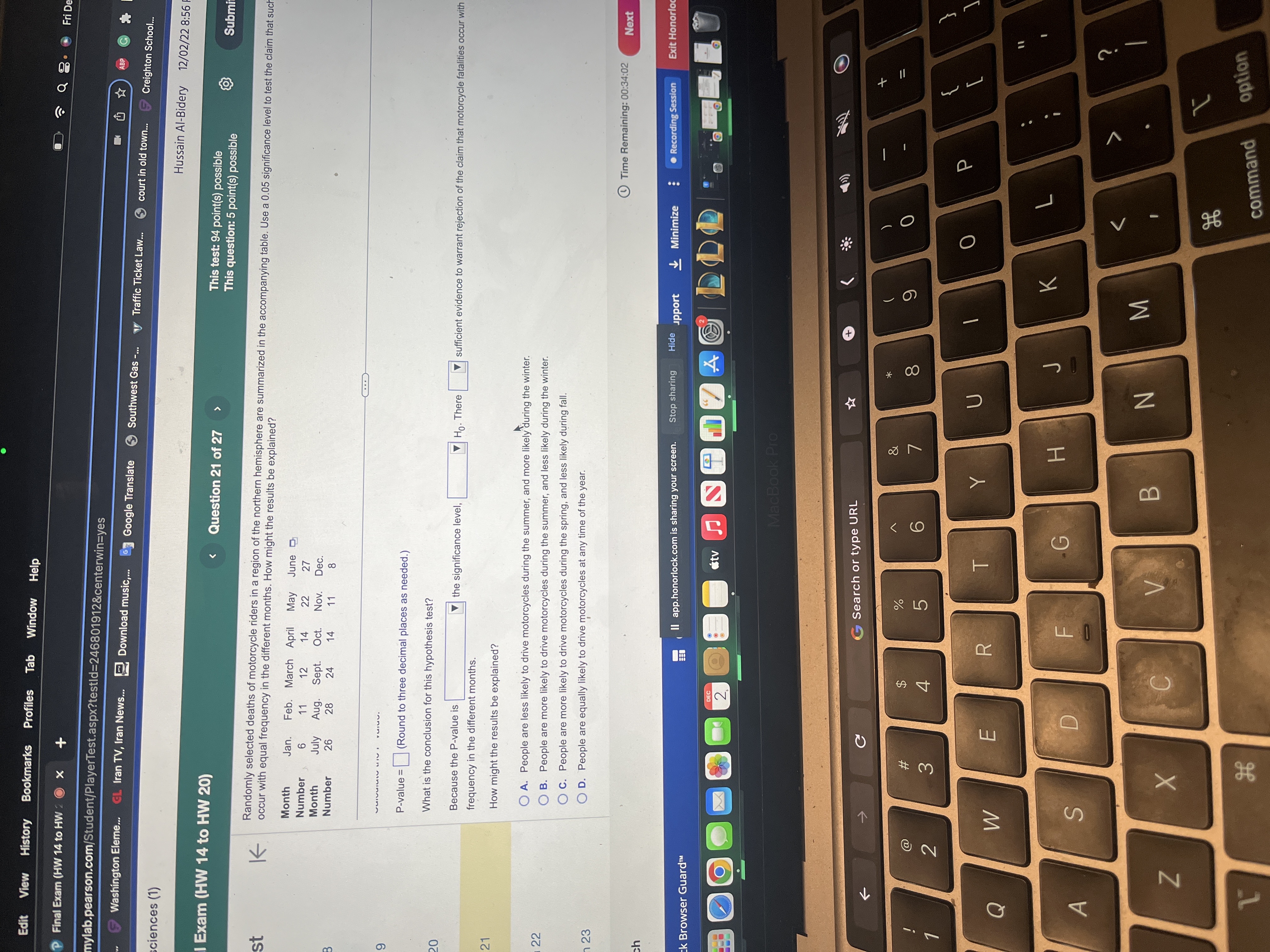 g. Fri Dec 2 8:56 PM .. . P Final Exam (HW