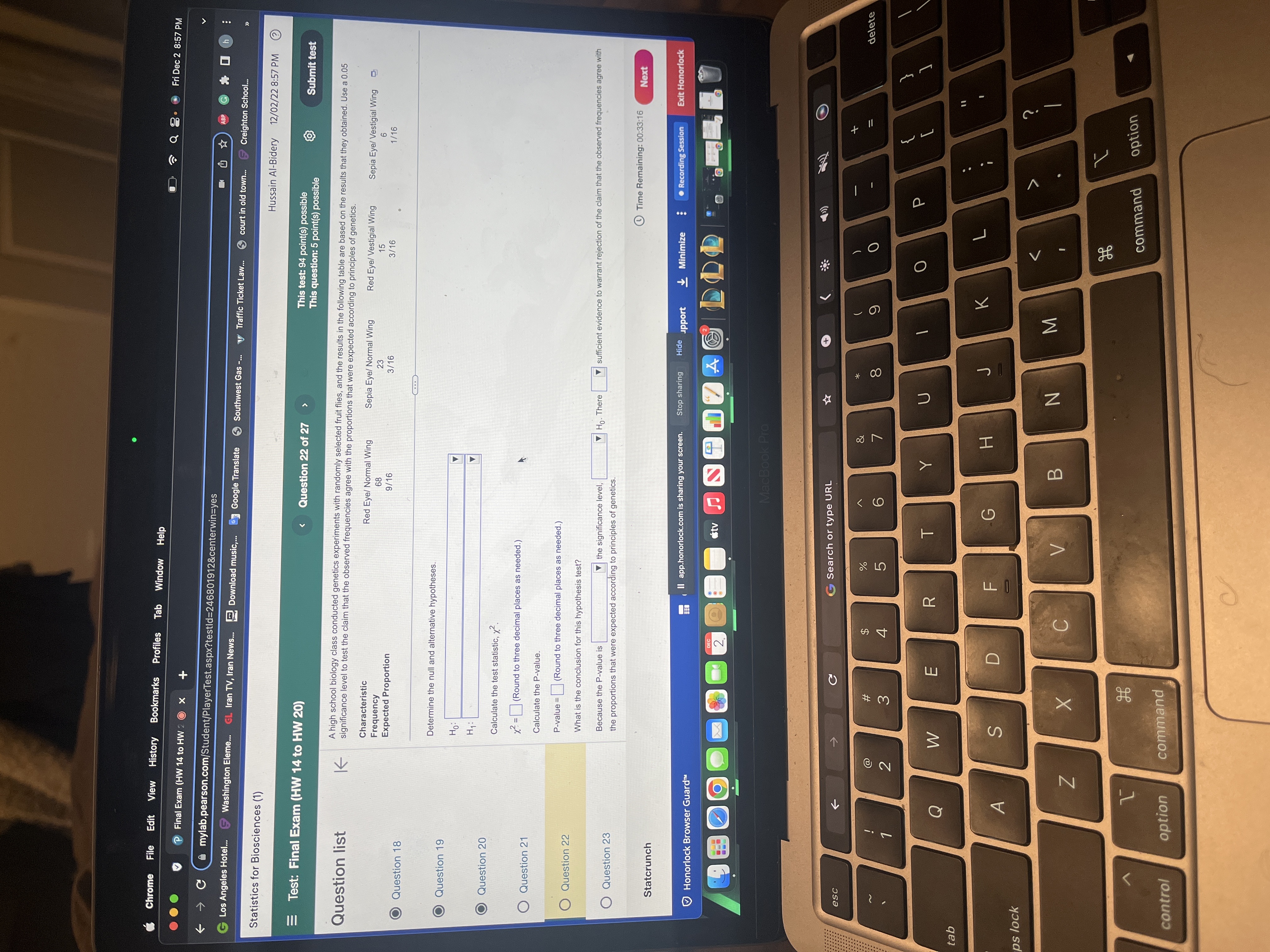 14 to HW 2 O X C ( mylab.pearson.com/Student/PlayerTest.aspx?testld=246801912¢erwin=yes G Los Angeles