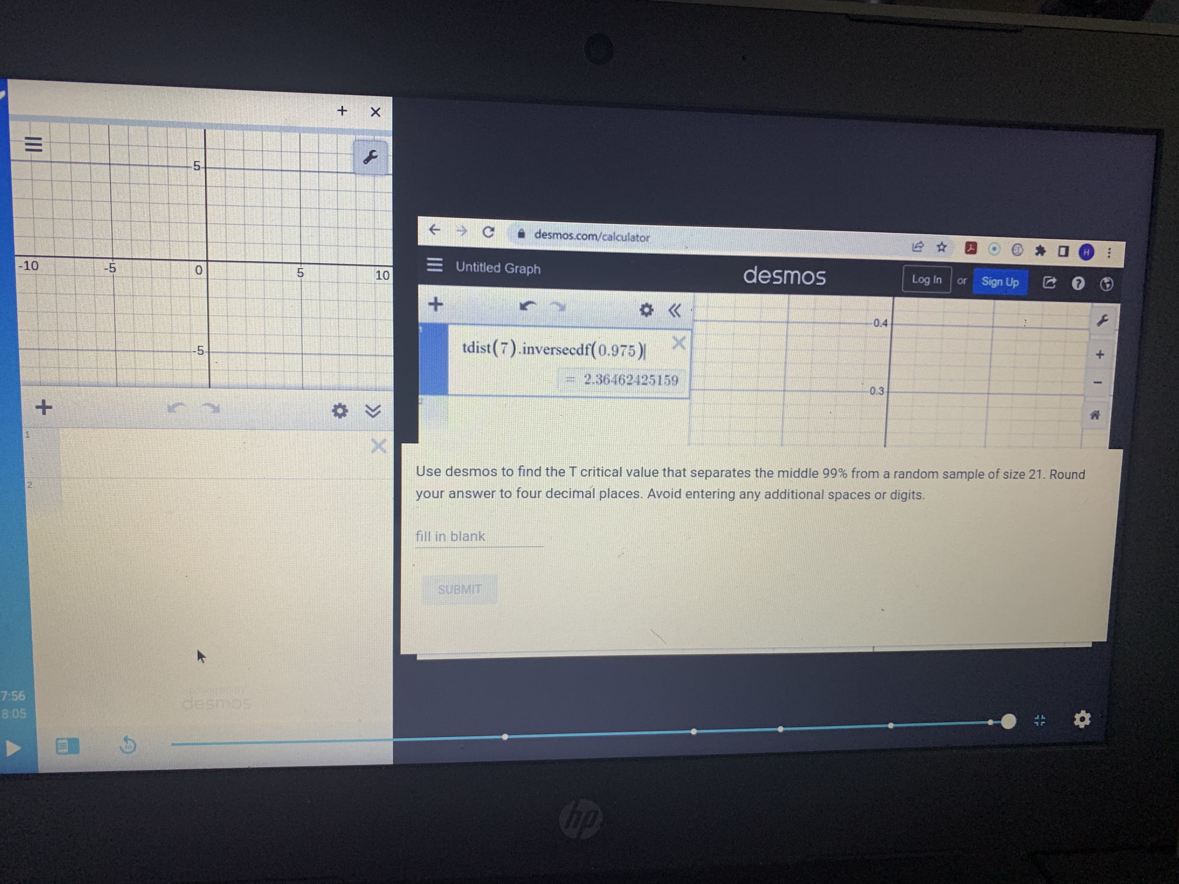 number of free deviations in the sample standard deviations, n 1. This