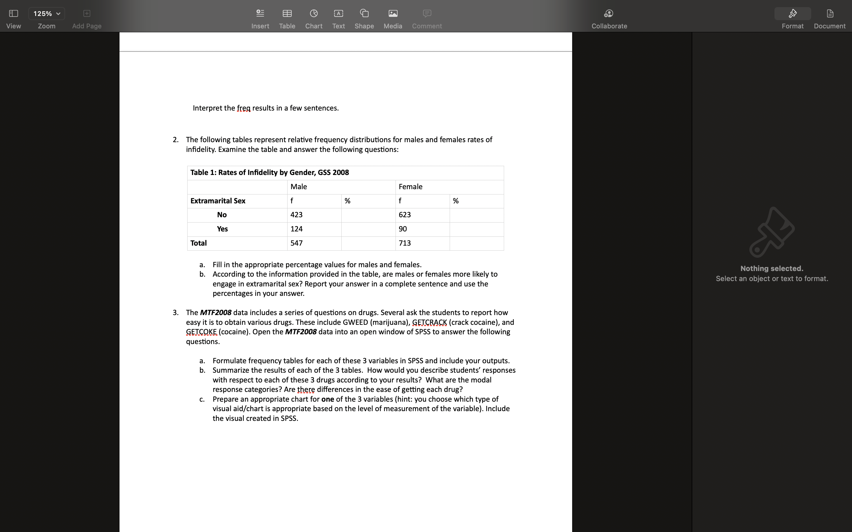A survey of 1250 people asked how often they used the internet,