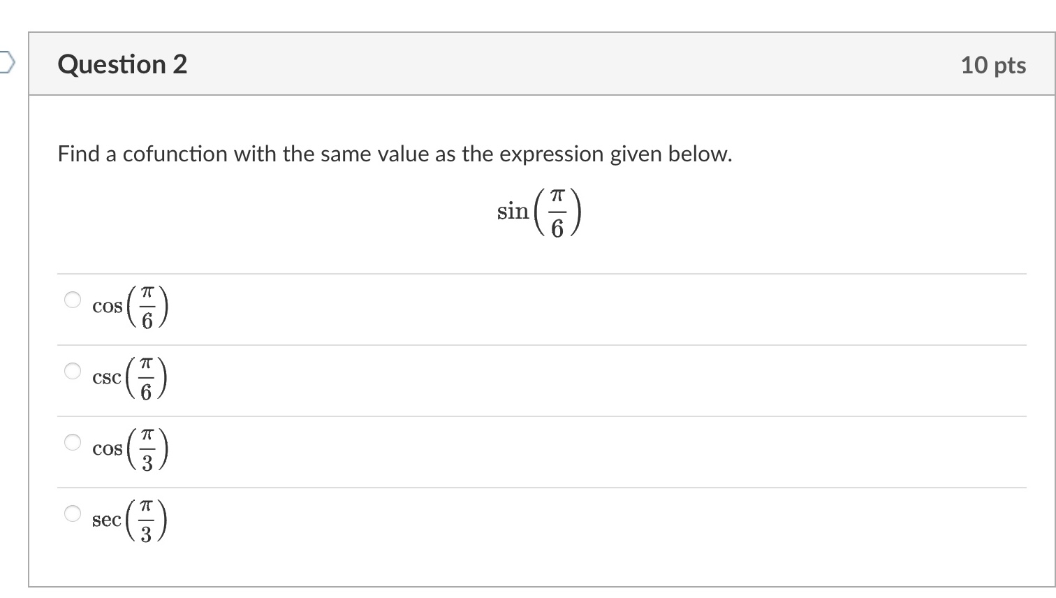_ opposite "" sin(t) Opposite 1 _ hypotenuse -"'- 1 _ hypotenuse
